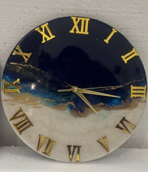 Resin Art Clock 14"