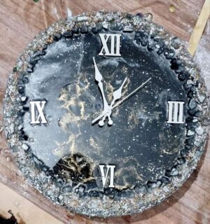 Resin Art Clock 14"