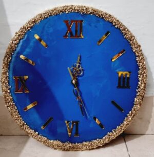 Resin Art Clock 14"