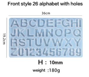Silicon Mold Alphabets ABC Hole Type